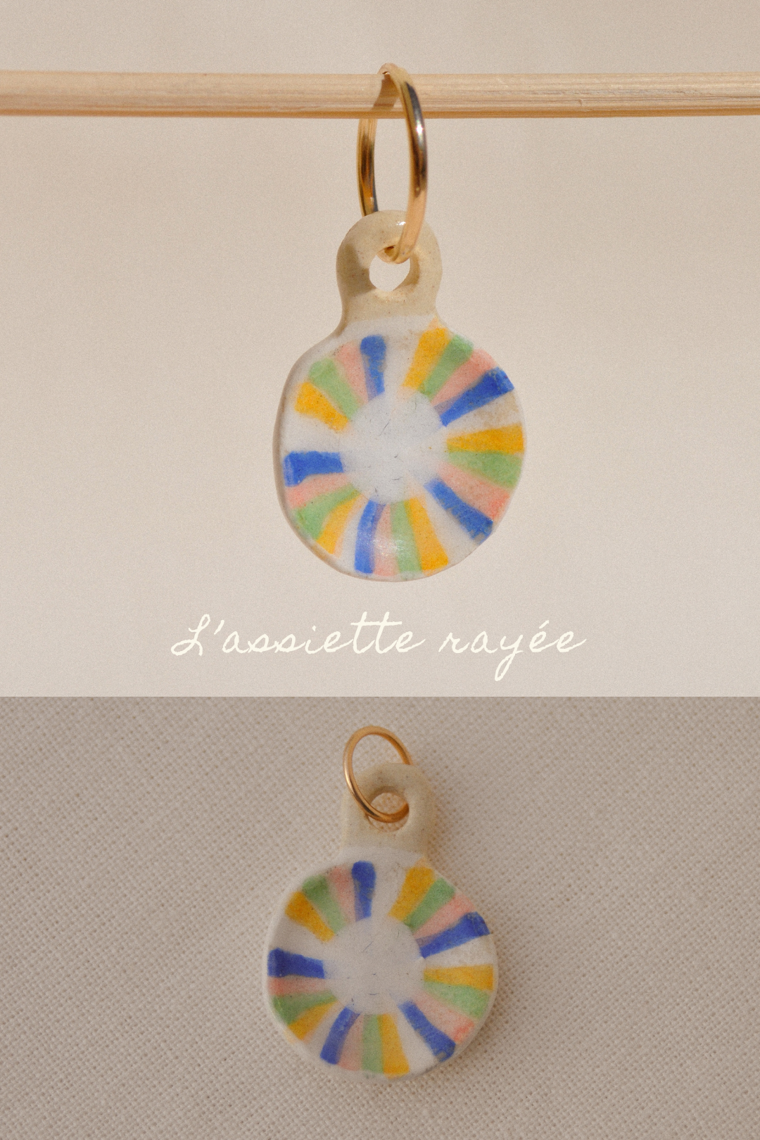 Dessine-moi un souvenir - Pendentif ou Monoboucle d'oreille - Pièces uniques
