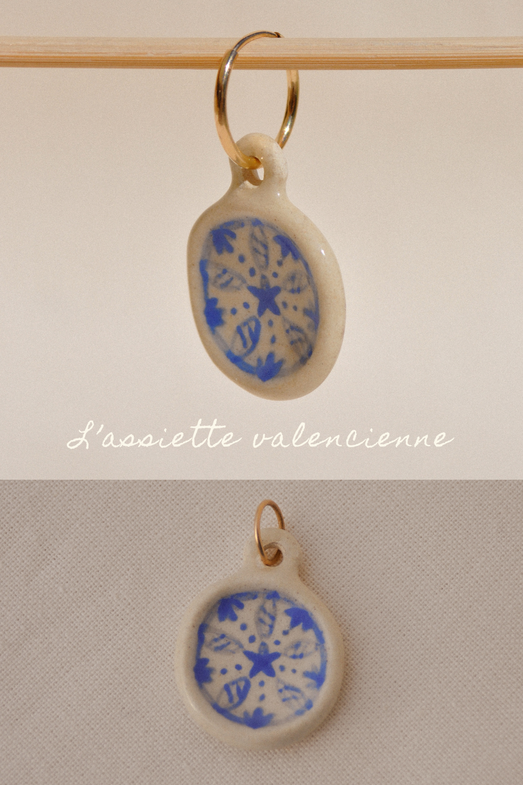 Dessine-moi un souvenir - Pendentif ou Monoboucle d'oreille - Pièces uniques