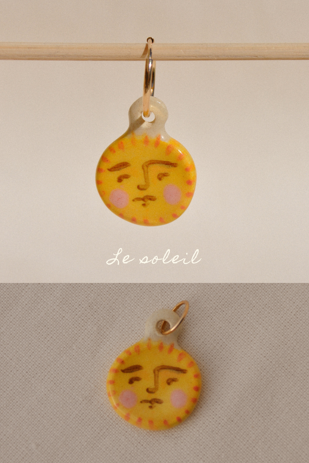 Dessine-moi un souvenir - Pendentif ou Monoboucle d'oreille - Pièces uniques
