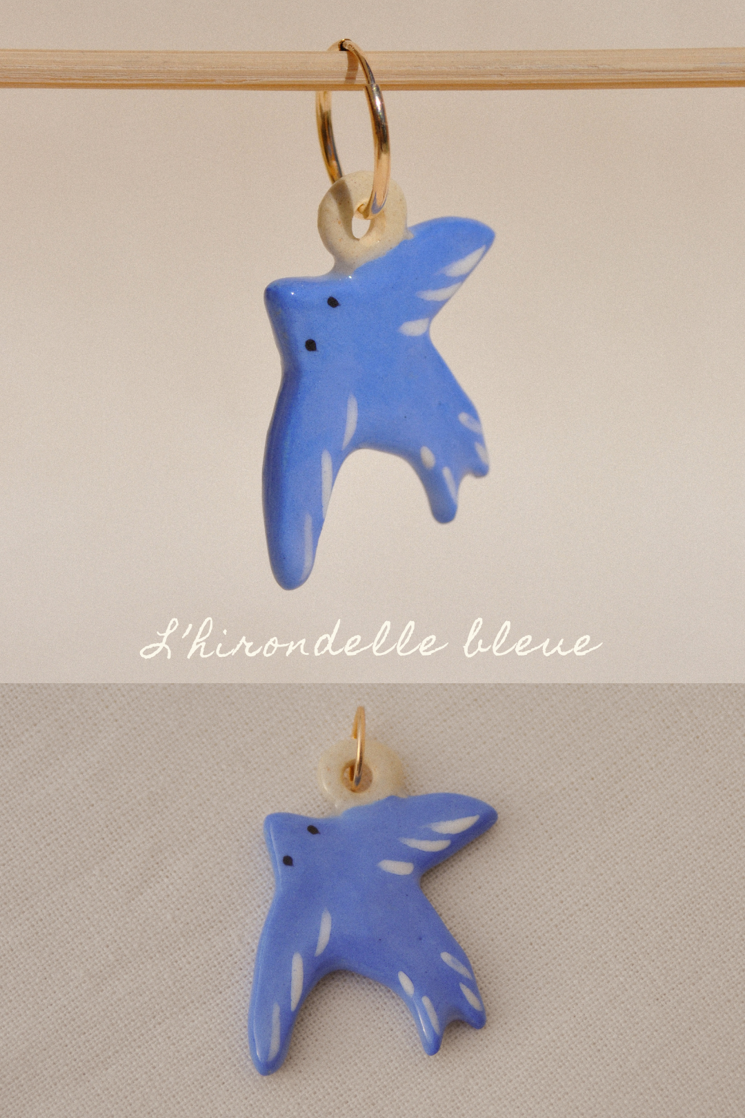Dessine-moi un souvenir - Pendentif ou Monoboucle d'oreille - Pièces uniques