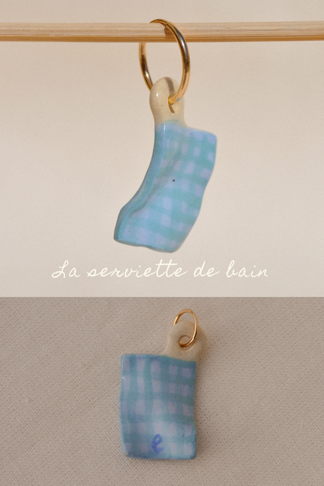 Dessine-moi un souvenir - Pendentif ou Monoboucle d'oreille - Pièces uniques