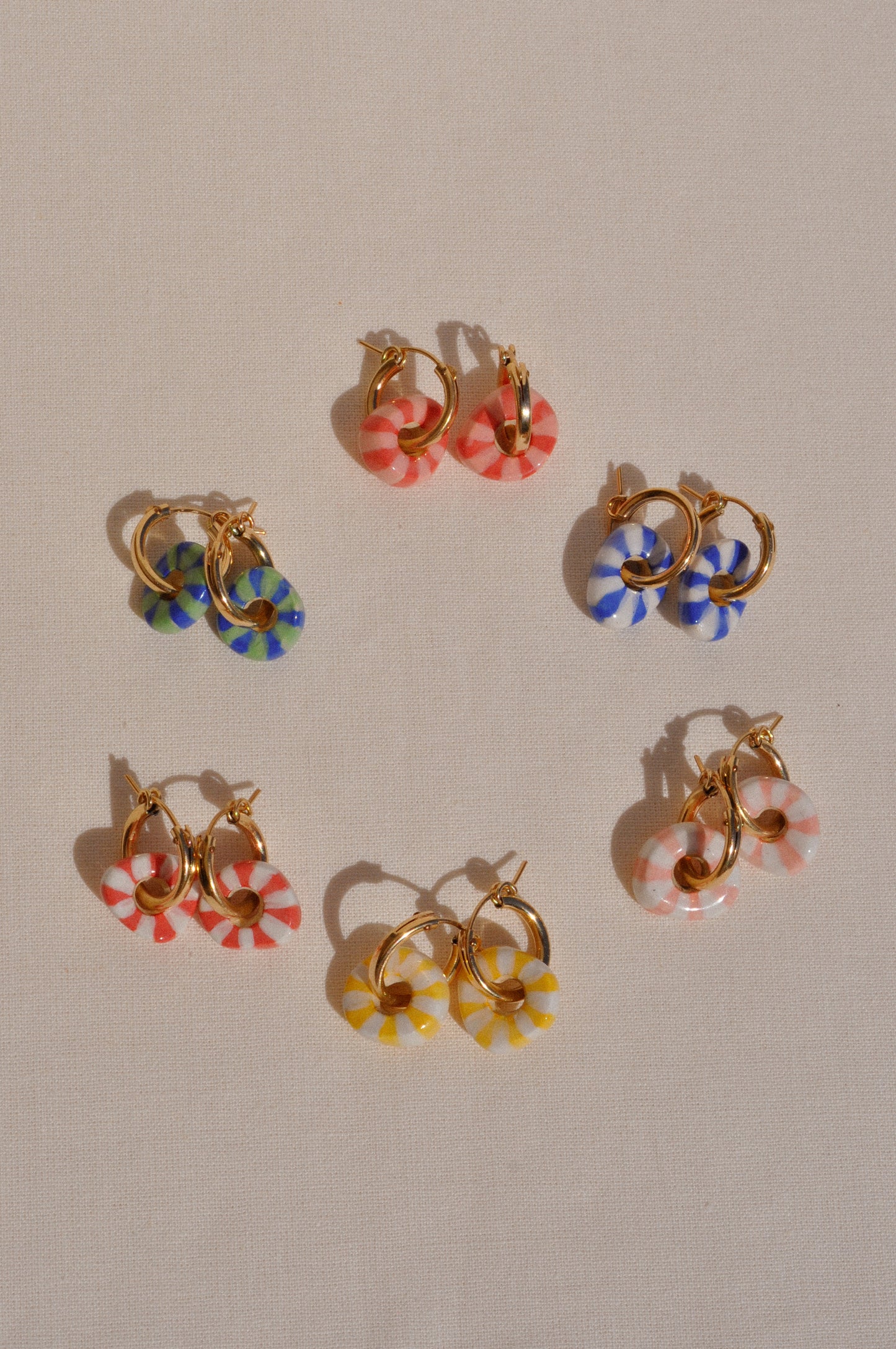 Peladilla mini rayée - Boucles d'oreilles