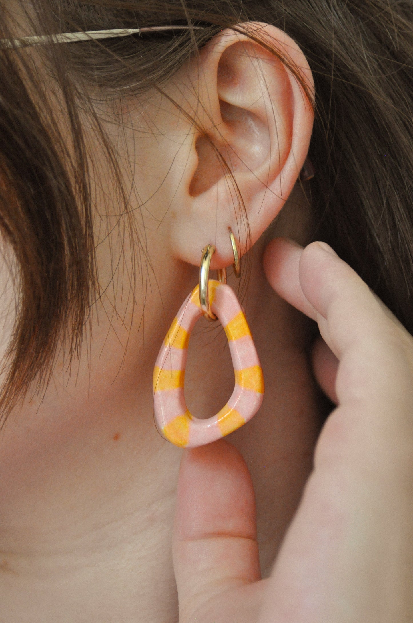 Peladilla Rayée - Boucles d'oreilles