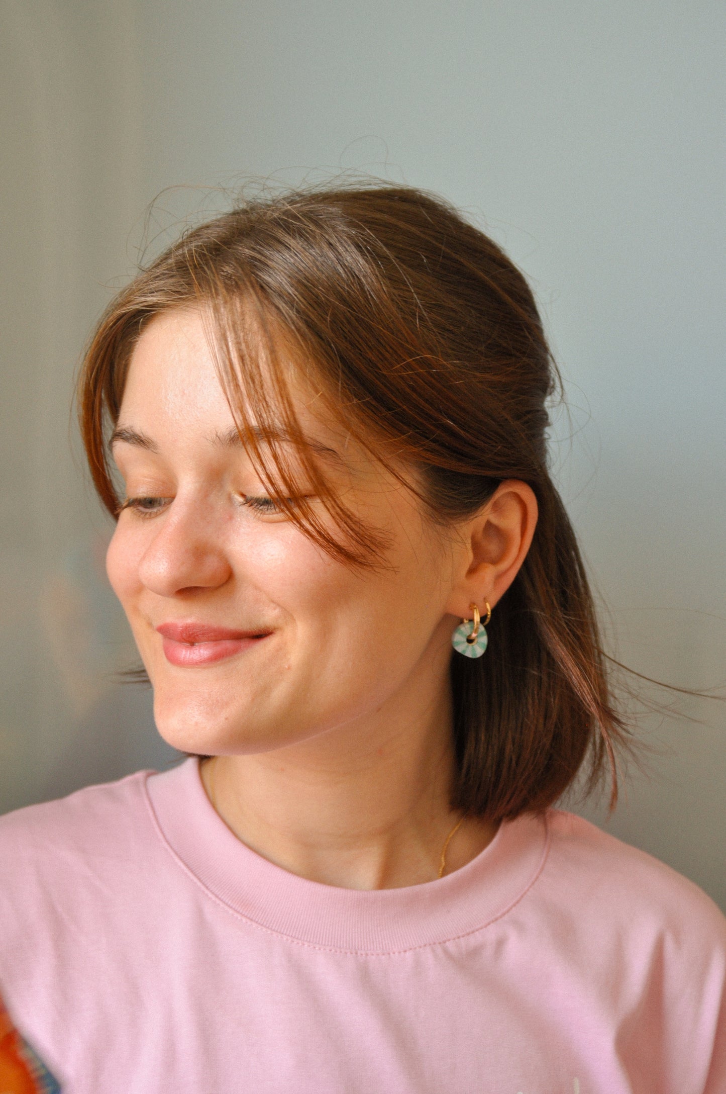 Peladilla mini rayée - Boucles d'oreilles