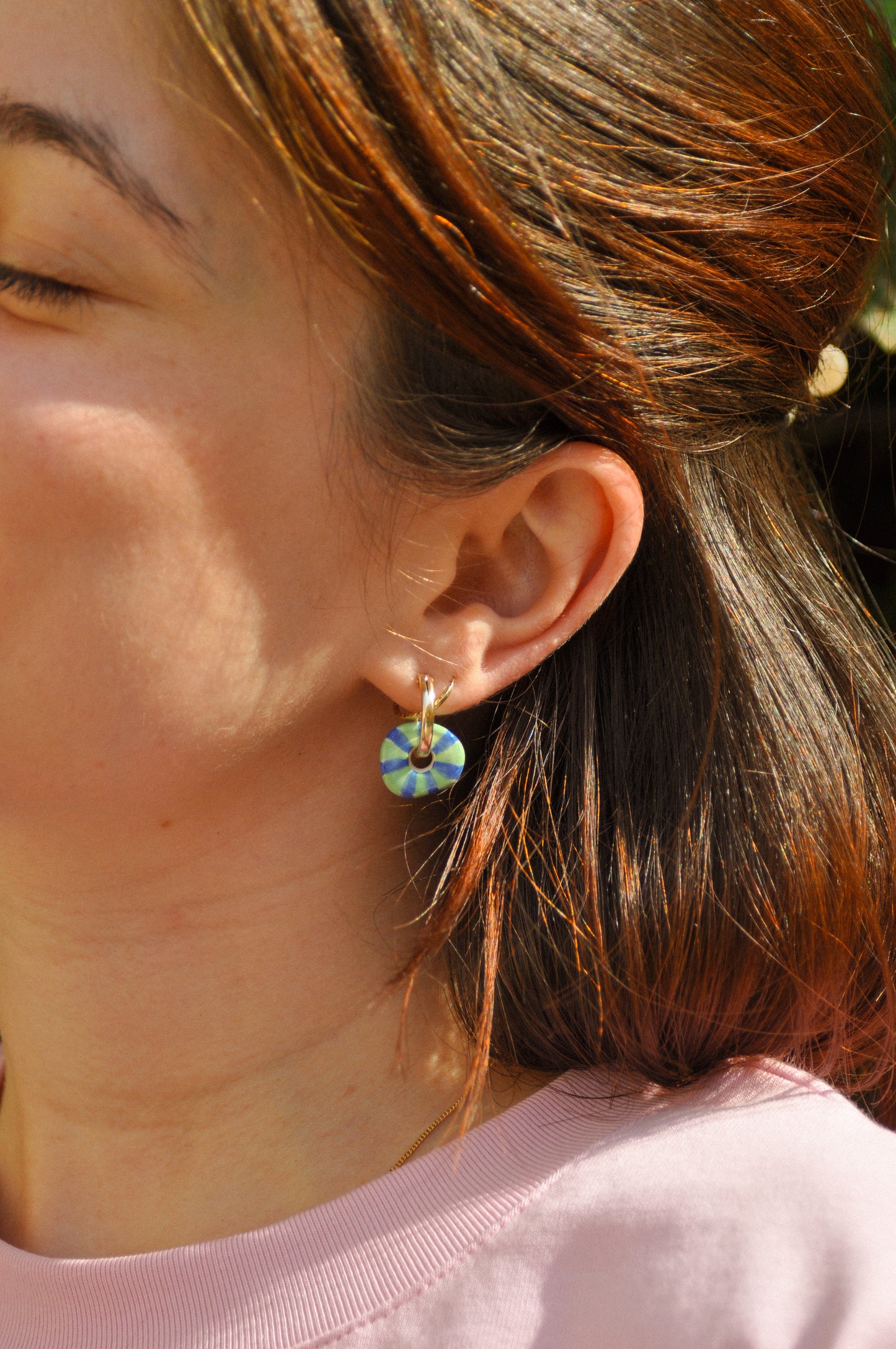 Peladilla mini rayée - Boucles d'oreilles