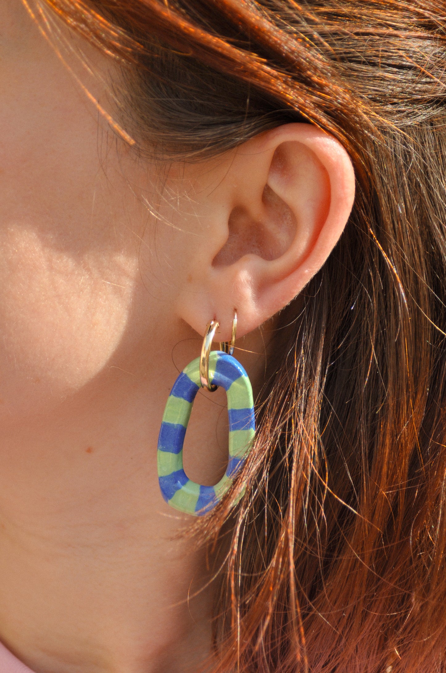 Peladilla Rayée - Boucles d'oreilles