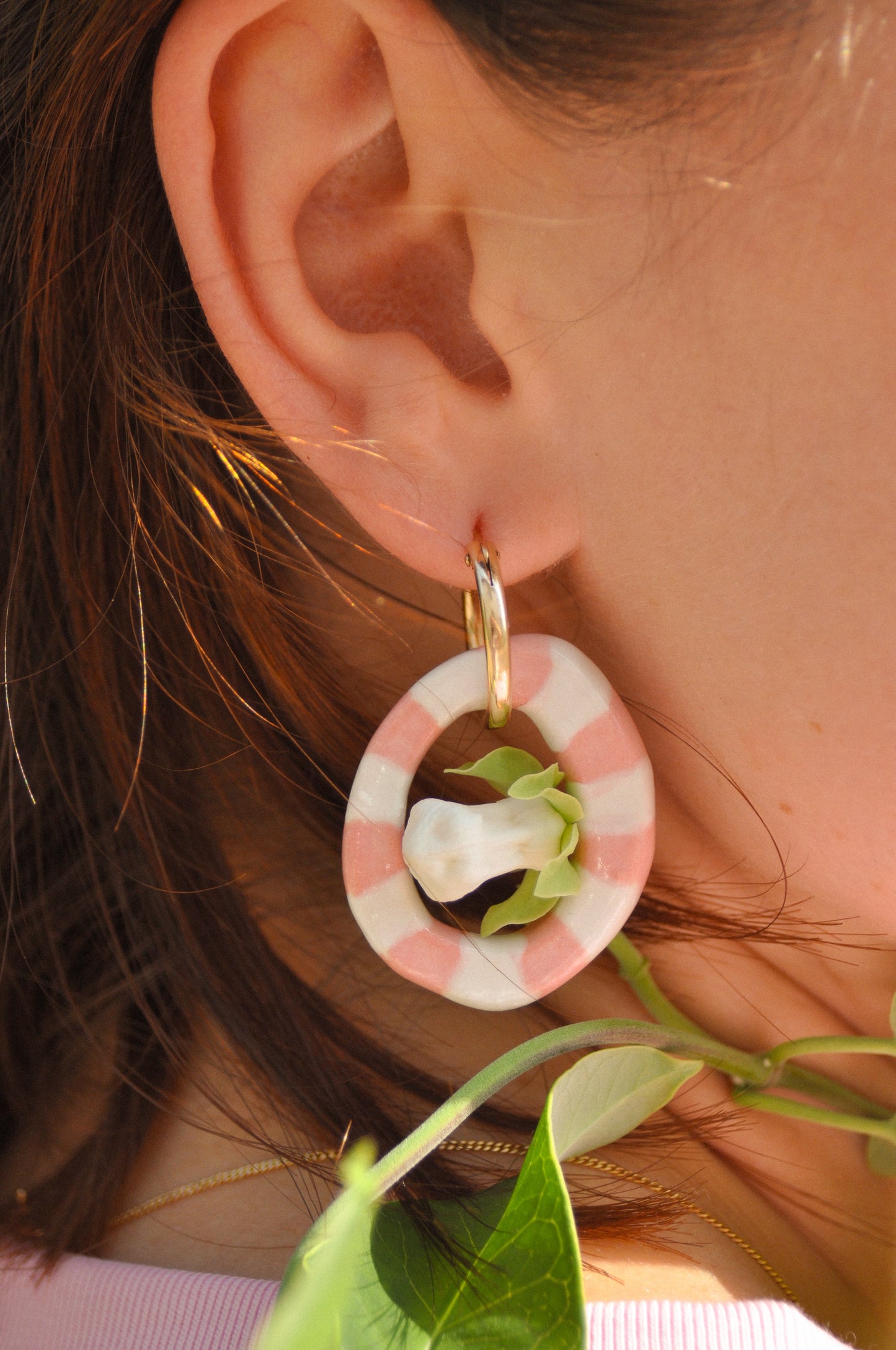 Peladilla Rayée - Boucles d'oreilles
