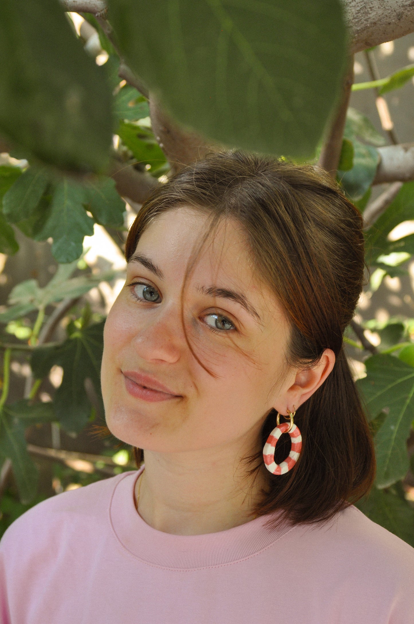 Peladilla Rayée - Boucles d'oreilles