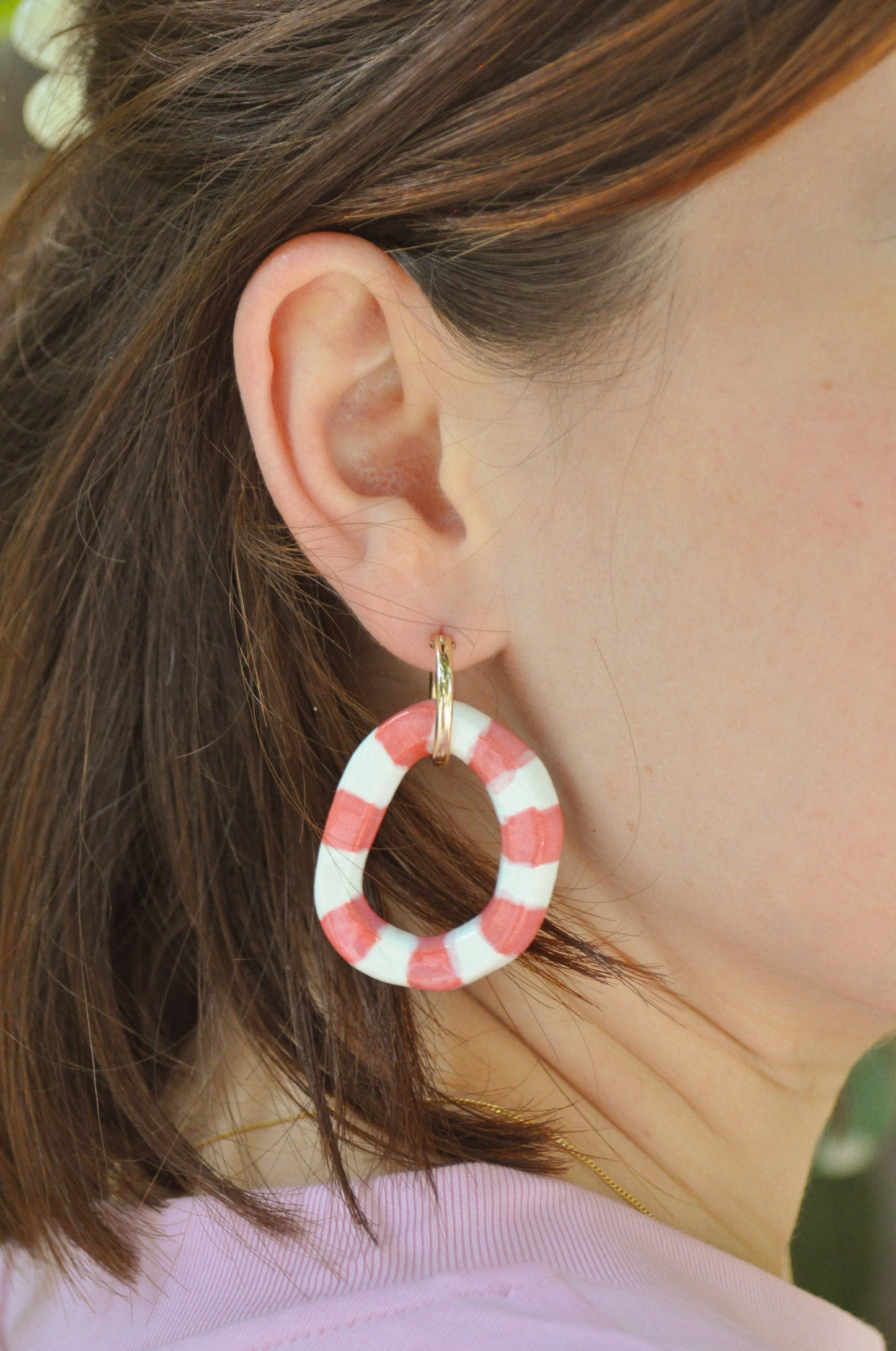Peladilla Rayée - Boucles d'oreilles