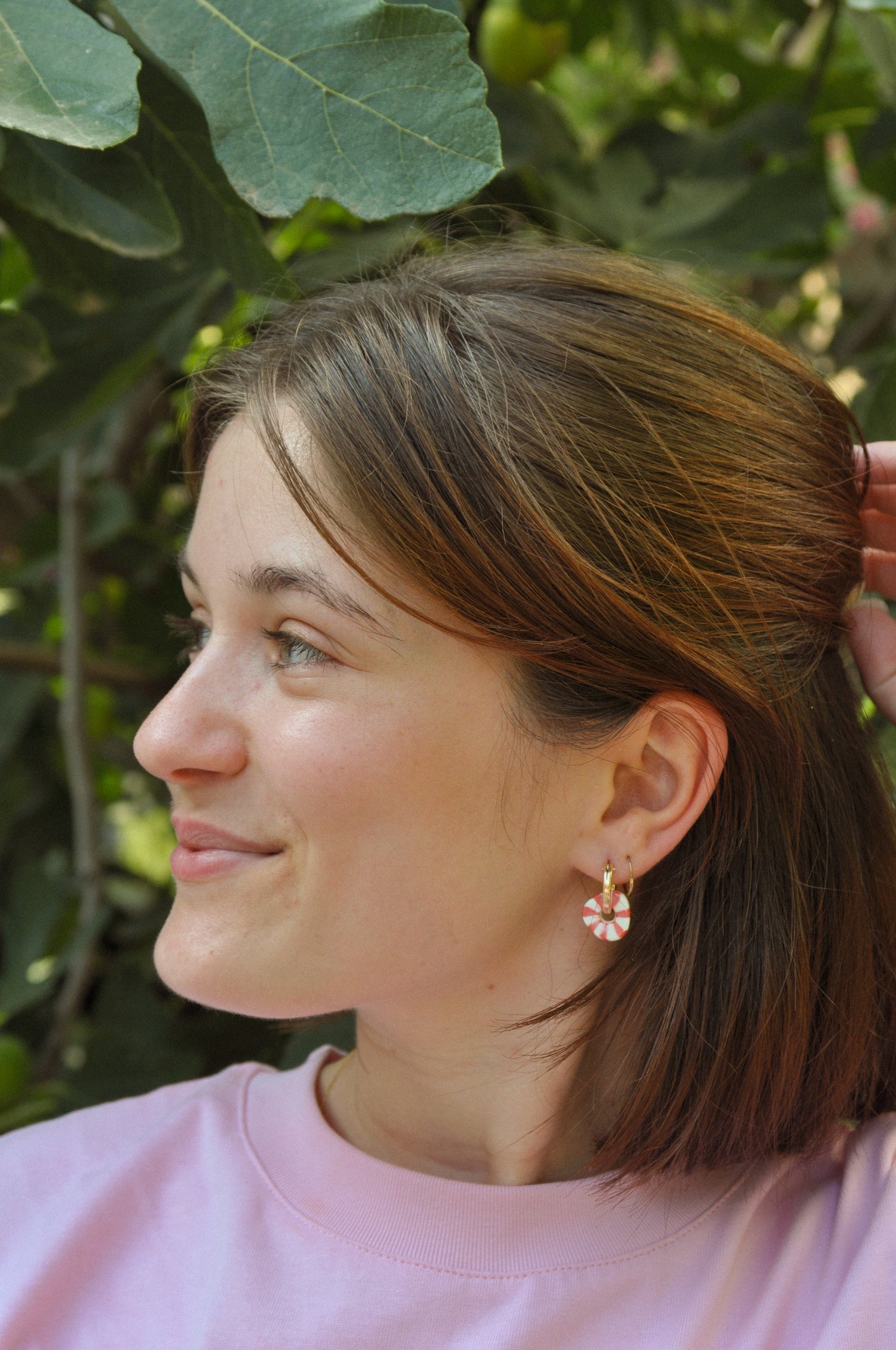 Peladilla mini rayée - Boucles d'oreilles