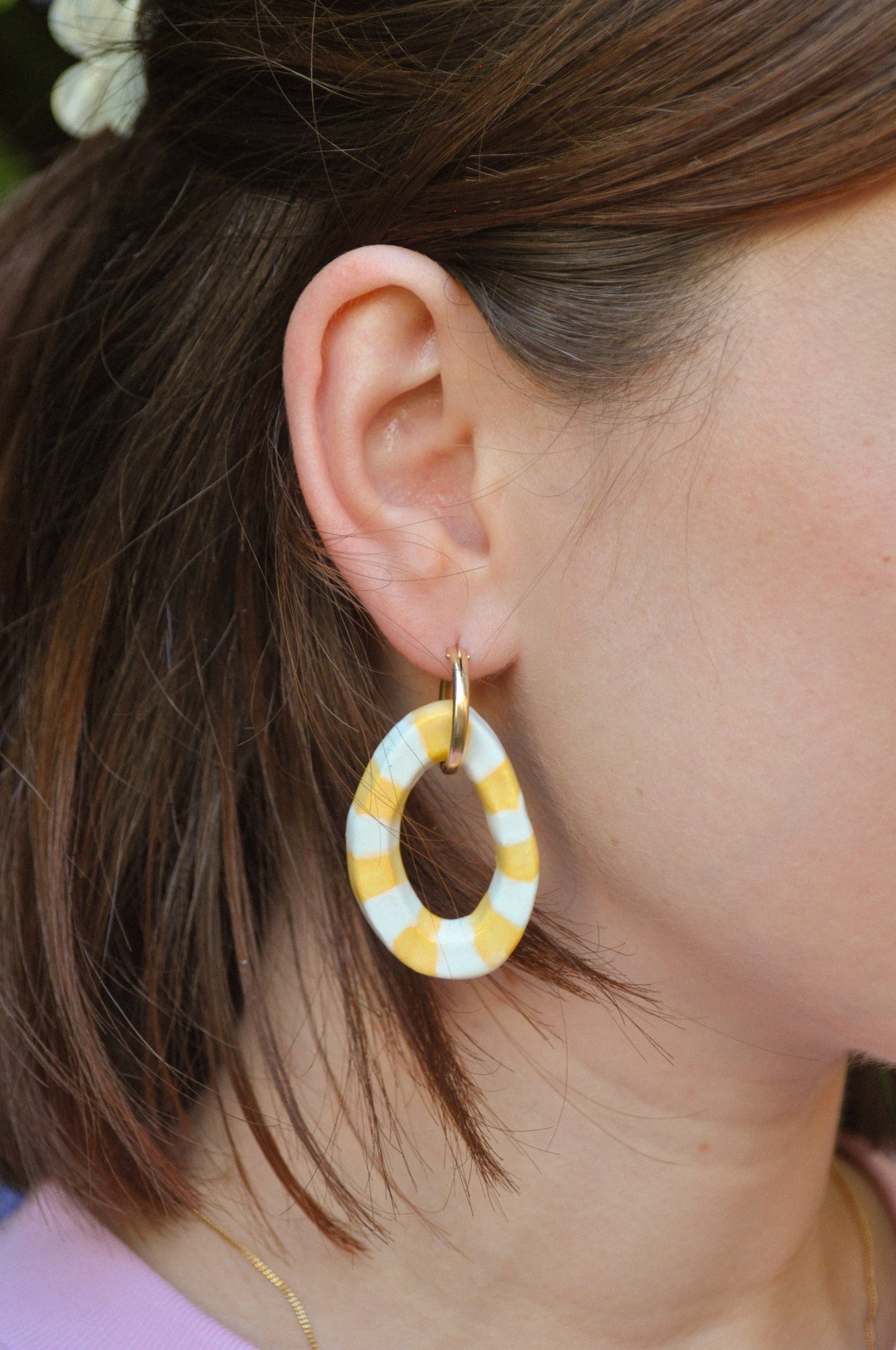 Peladilla Rayée - Boucles d'oreilles