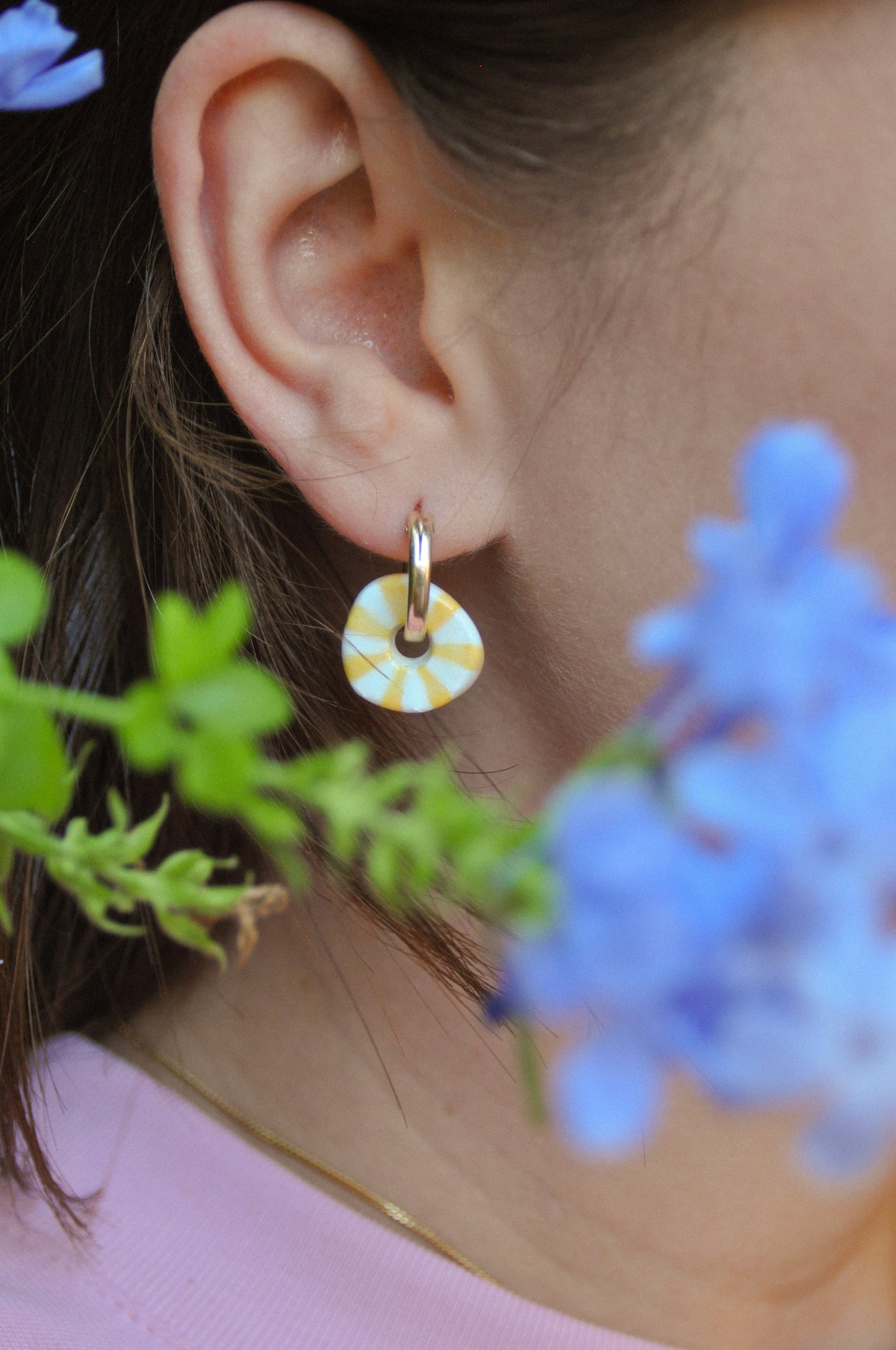 Peladilla mini rayée - Boucles d'oreilles