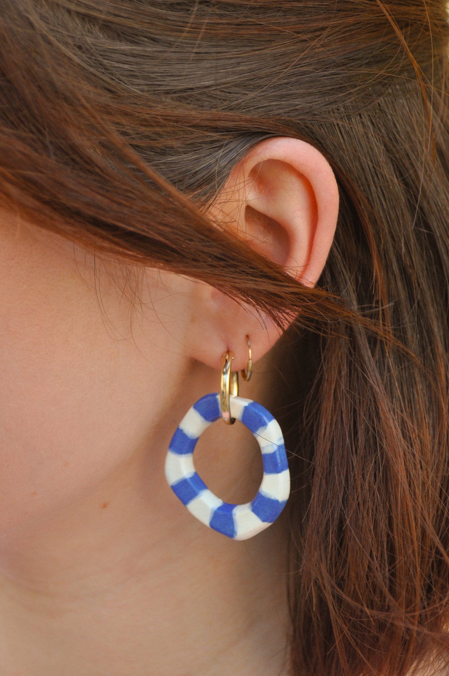 Peladilla Rayée - Boucles d'oreilles
