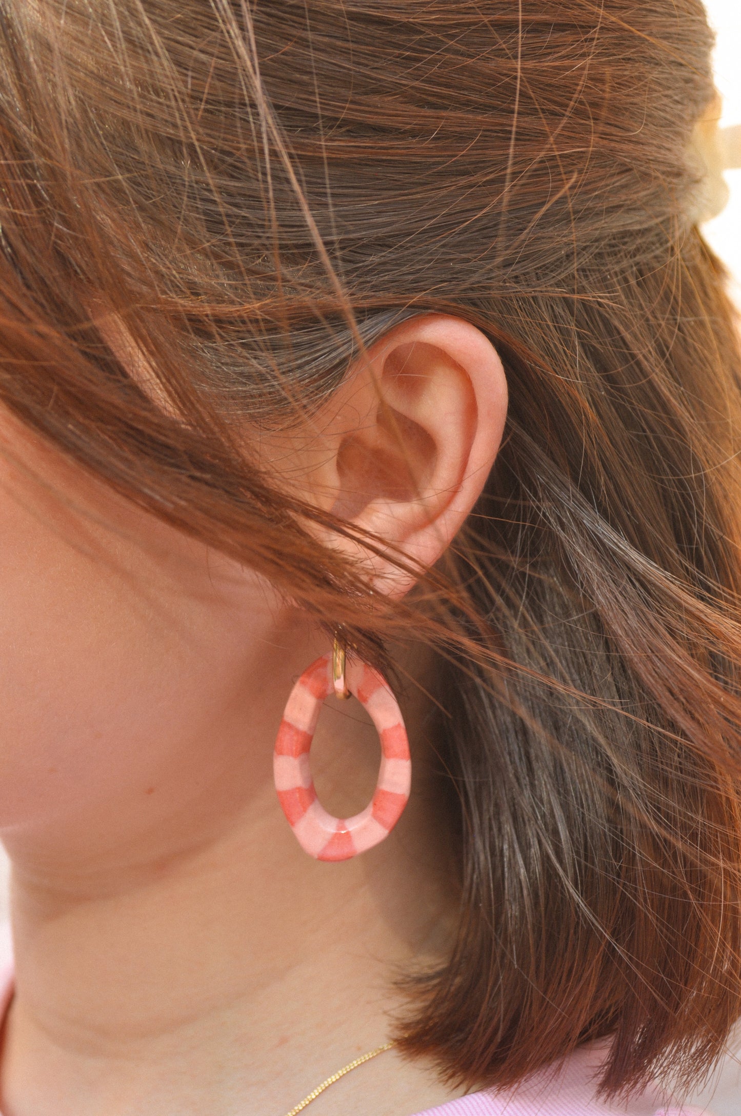 Peladilla Rayée - Boucles d'oreilles