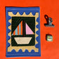 Le bateau - Médaillon + Carte postale