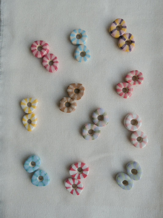 Peladilla mini rayée - Pampille pour Boucles d'oreilles