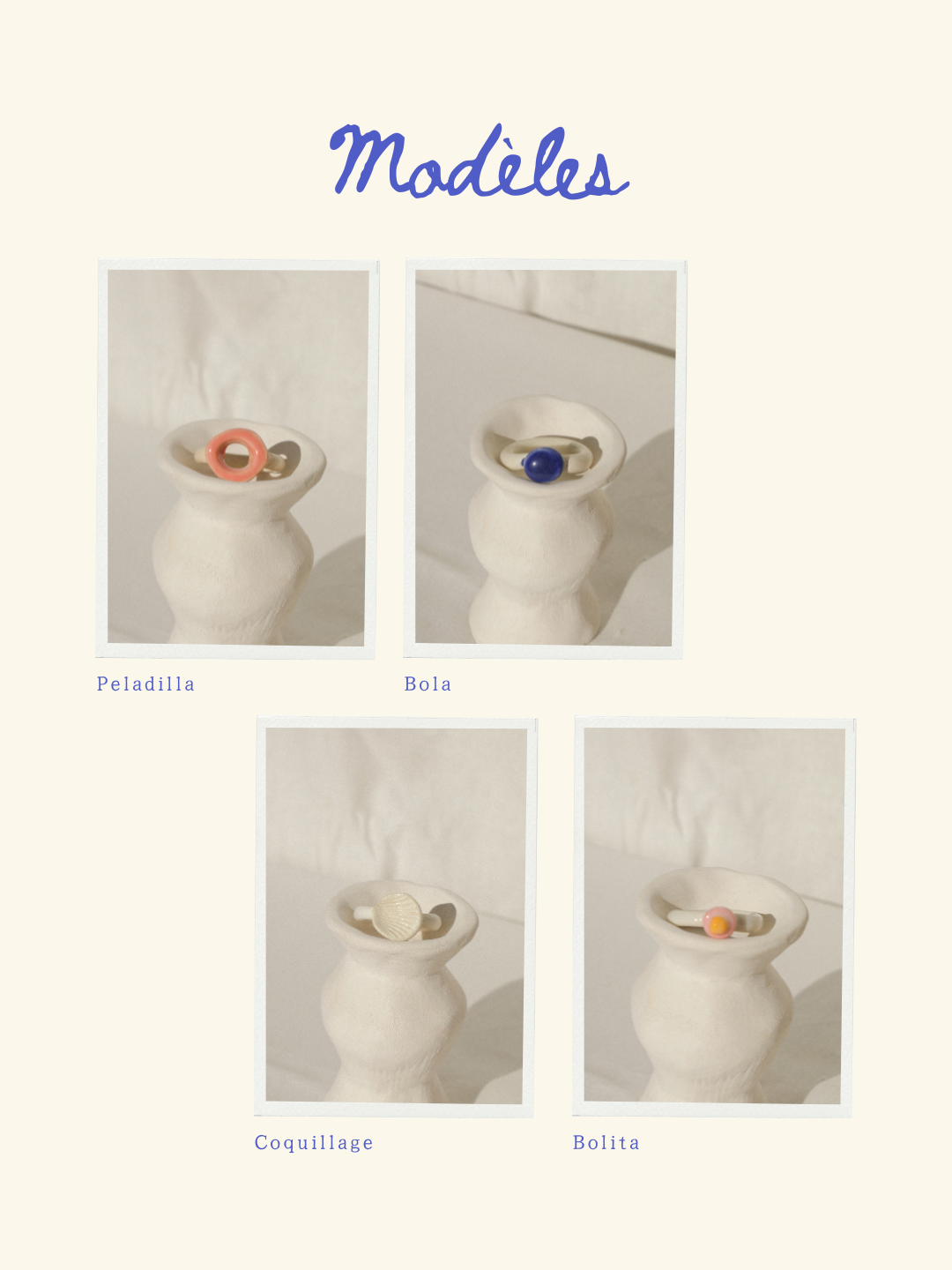 Bagues - Plusieurs formes et couleurs